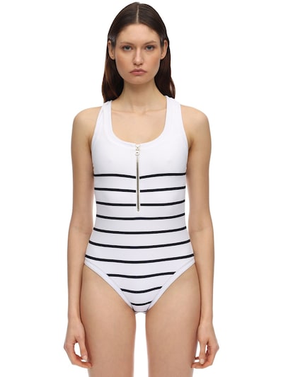 one piece swimsuit zip up