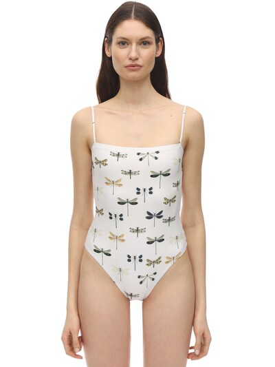 embroidered one piece swimsuit