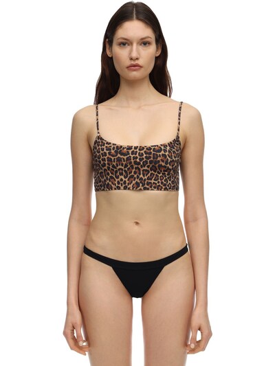 leopard print bikini top