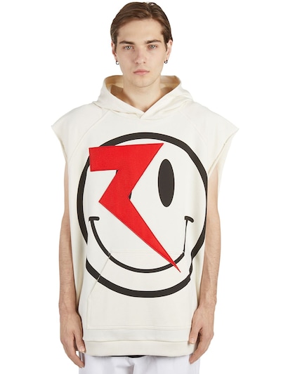 oversized sleeveless hoodie