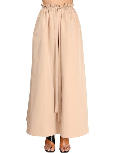 beige maxi skirt