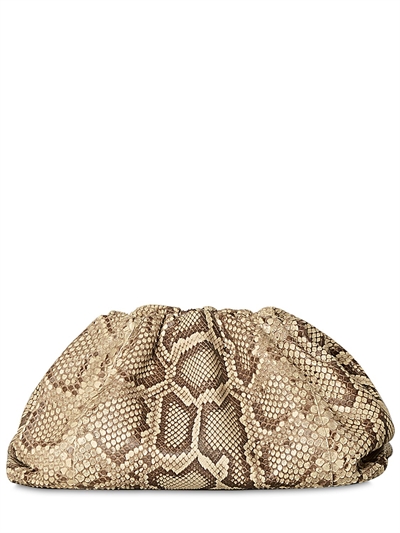 bottega veneta python clutch