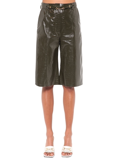 Ivgenya croc printed leather shorts 
