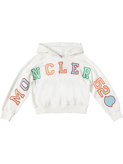 moncler logo embroidered sweatshirt