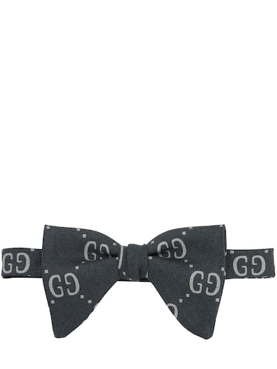 Gucci - Logo print wool \u0026 silk bow tie 