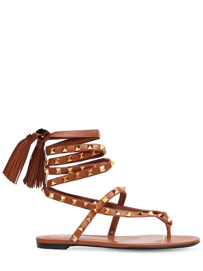 valentino garavani rockstud leather sandals