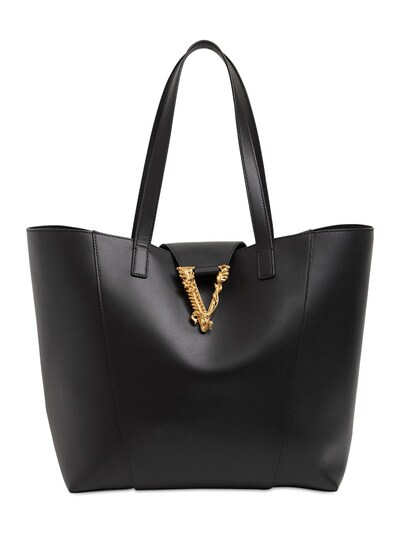 Versace - Virtus leather tote bag 