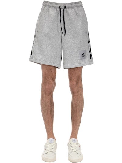 grey adidas sweat shorts