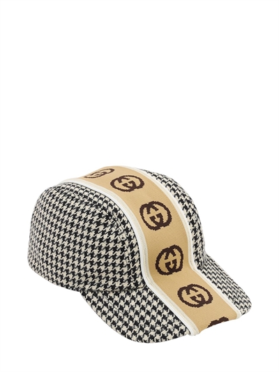 gucci houndstooth hat