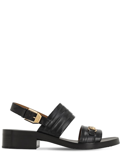 gucci metal bit leather slide