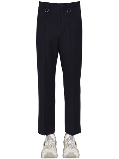 VALENTINO - 24CM VIRGIN WOOL PANTS - Navy