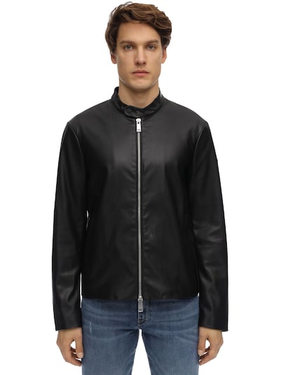armani exchange leather jacket
