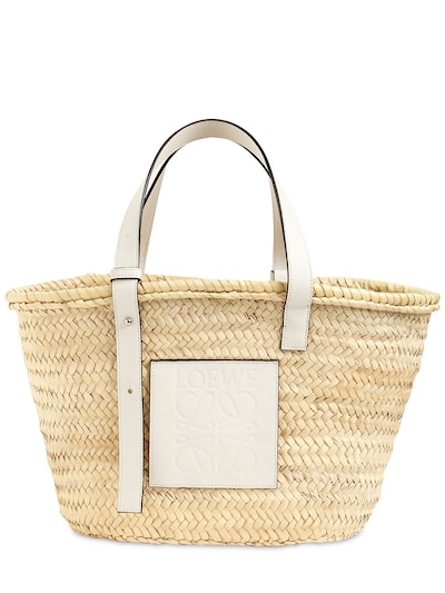LOEWE - Woven straw basket bag 
