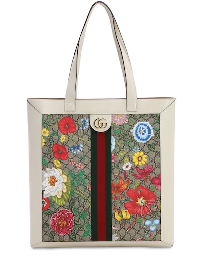 gucci tote bag with flowers