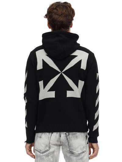 off white diagonal hoodie