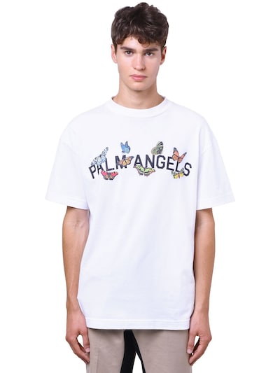 palm angels butterfly t shirt white
