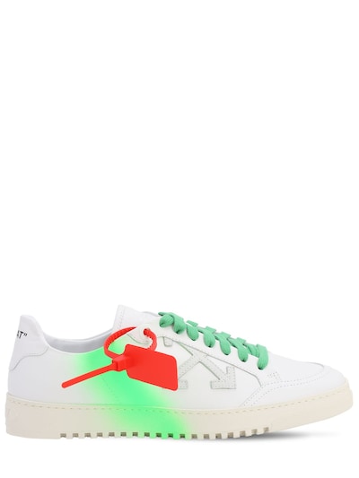 2.0 neon spray paint leather sneakers 