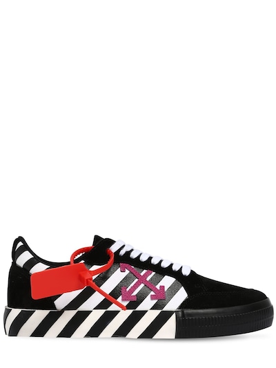 off white canvas low top sneakers