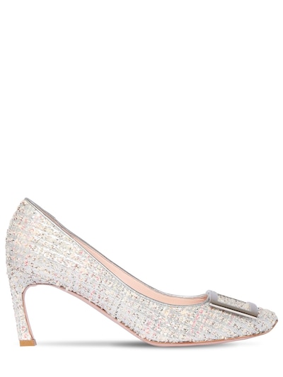 roger vivier silver pumps