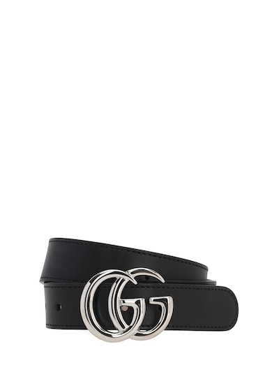 kost vare Neuropati Gucci - Logo leather belt - Black | Luisaviaroma