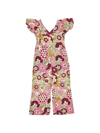 pink flower jumpsuit