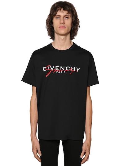 Givenchy - Embroidered logo cotton t 