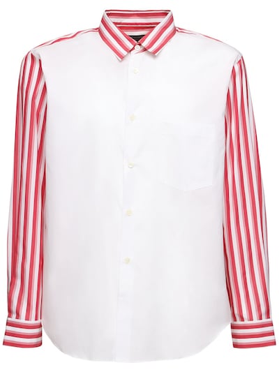 comme des garcons red striped shirt