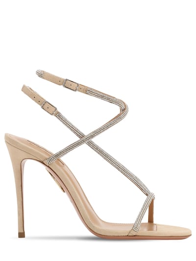 aquazzura silver sandals