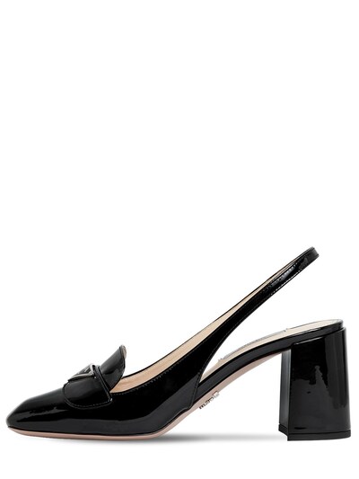 prada patent leather slingback pumps