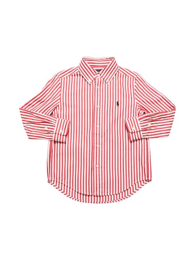 ralph lauren striped poplin shirt