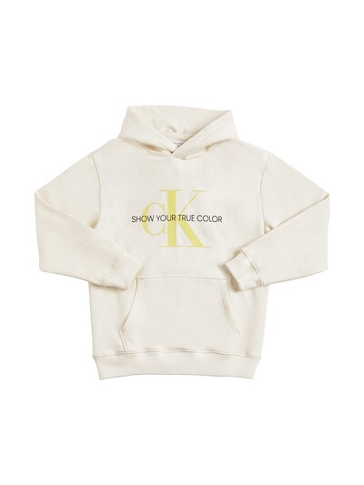 calvin klein jeans white hoodie