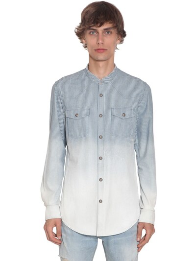 balmain denim shirt