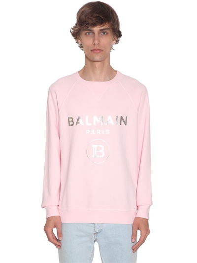 Silver foil logo jersey sweatshirt 