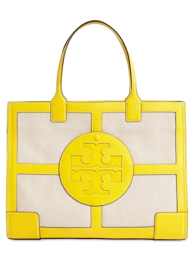 yellow canvas bag