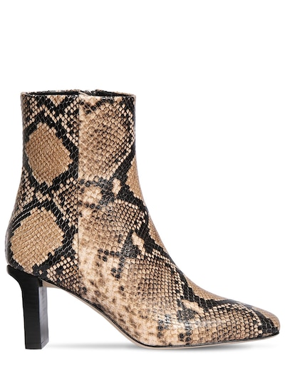 multicolor snake print boots