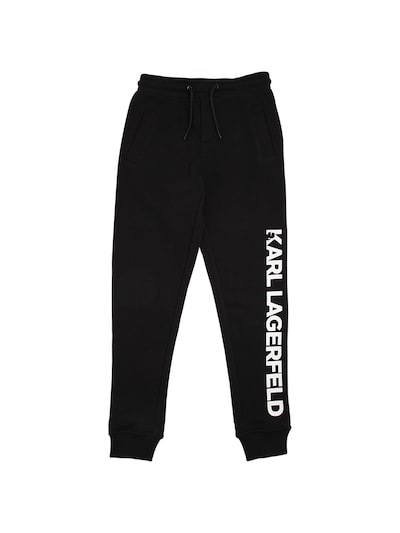 Karl Lagerfeld Logo Print Cotton Sweatpants Luisaviaroma