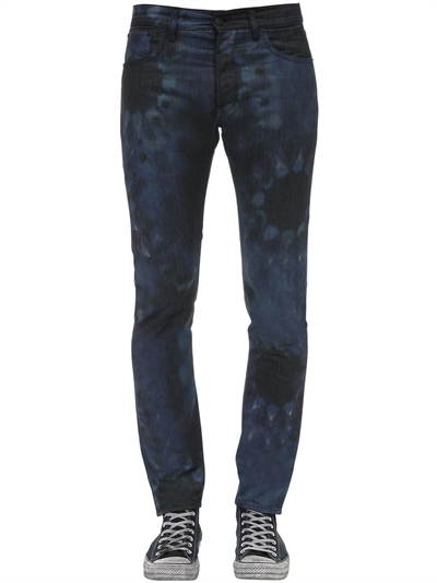 Department Five - Tie dye cotton denim jeans - Blue/Black | Luisaviaroma