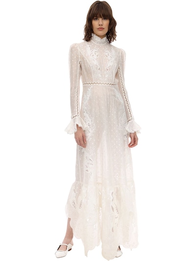 Zimmermann - Lace long dress - White 