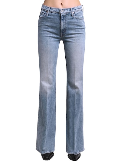 Mother Doozy Flared High Rise Cotton Jeans Luisaviaroma