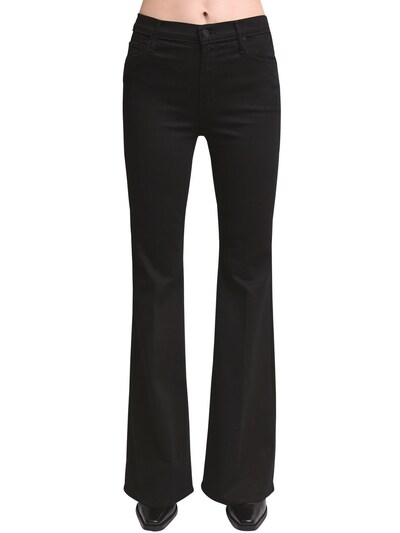 Mother Doozy Flared High Rise Cotton Jeans Luisaviaroma