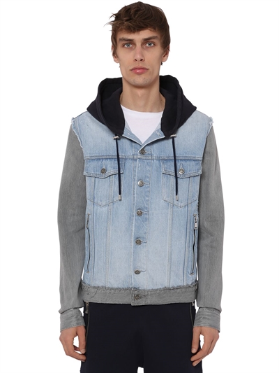 denim and jersey jacket