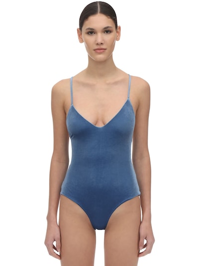 velvet one piece swimsuit