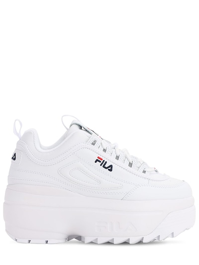 fila white platform shoes