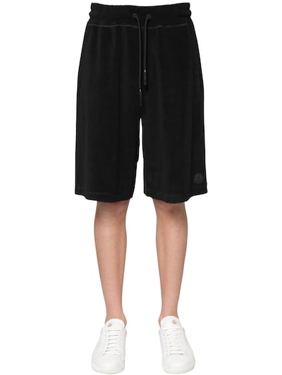 Moncler - Cotton track shorts - Black 