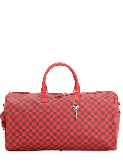 red duffle bag