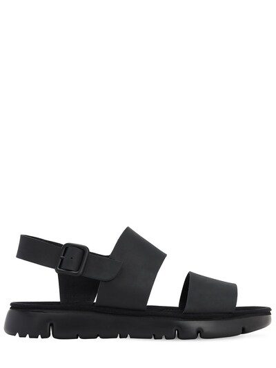 camper black sandals