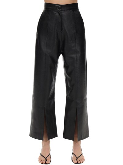 Bibi Faux Leather Straight Pants Luisaviaroma Women Clothing Pants Leather Pants 