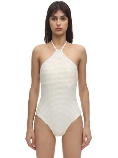 halter neck one piece swimwear