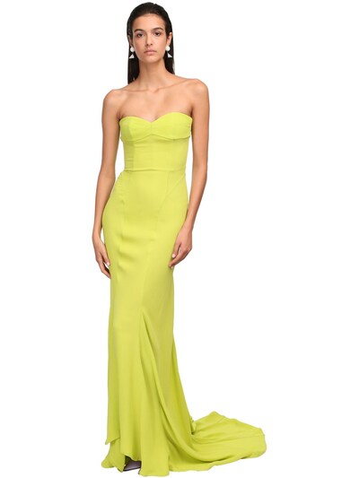 yellow bustier dress