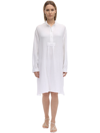 cotton gauze pajama shirt - | Luisaviaroma